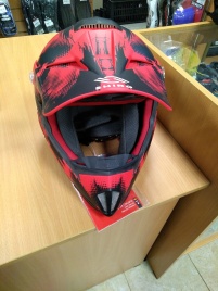 Шлем кросс SHIRO MX-305 SILS Black Red