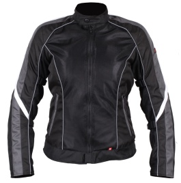 Женская мотокуртка INFLAME GLACIAL текстиль+сетка, цвет серо-черный