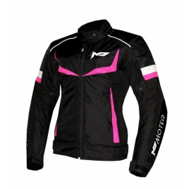 Женская мото куртка MOTEQ ASTRA ч/розовая