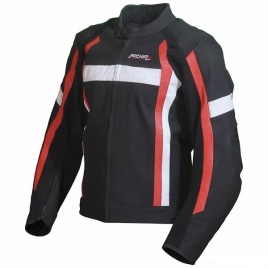 Куртка (кожа) MICHIRU Street Racer черно-красная