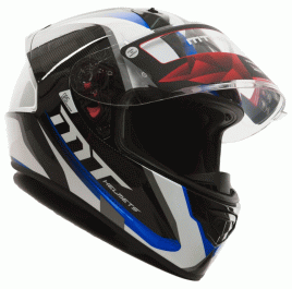 Шлем MT STINGER SPIKE Gloss Metallic Black White Yamaha Blue