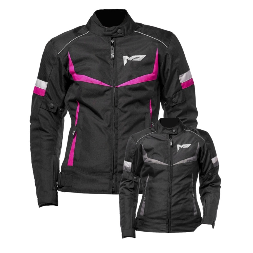 Женская мото куртка MOTEQ ASTRA ч/розовая фото 2
