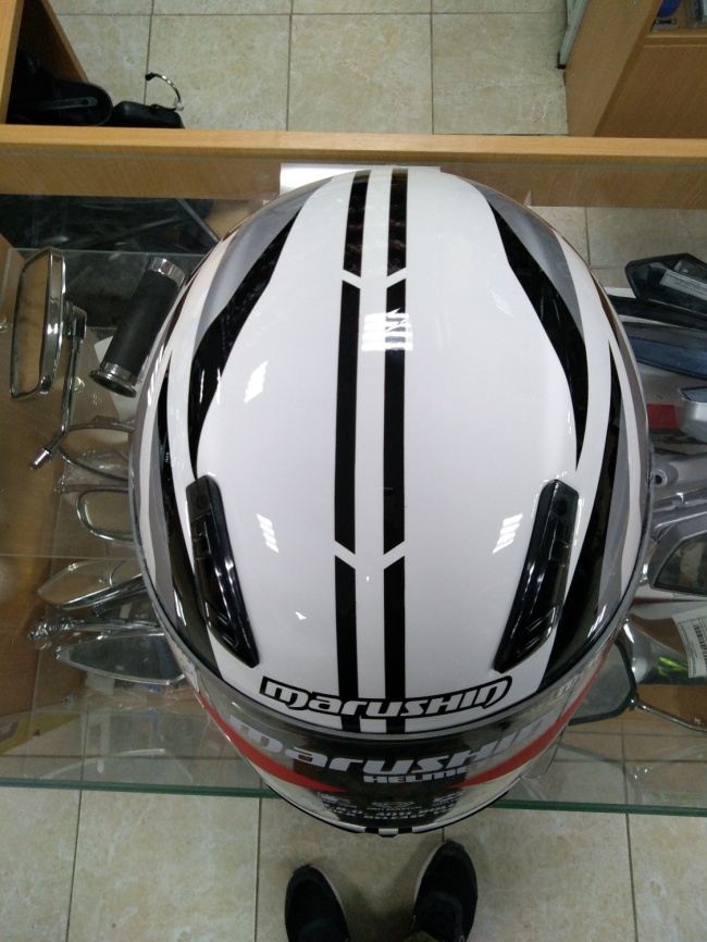 Шлем (интеграл) MARUSHIN 999 RS VORTIX whete/black фото 5