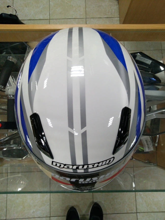 Шлем (интеграл) MARUSHIN 999 RS VORTIX whete/blue фото 5