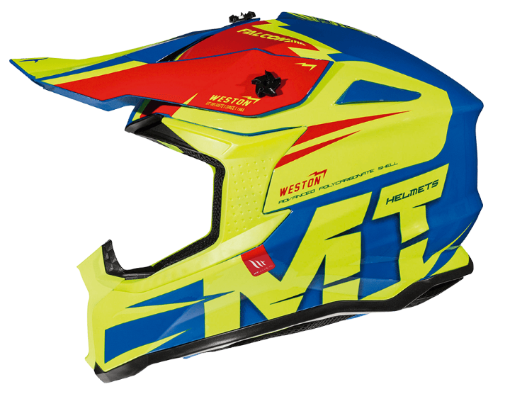 Шлем MT MX802 FALCON WESTON  gloss fluo yellow фото 1