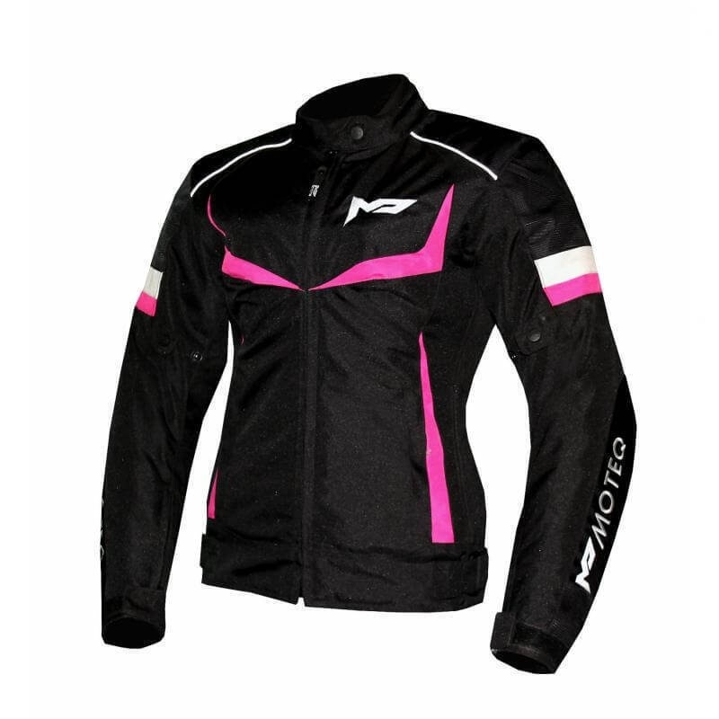 Женская мото куртка MOTEQ ASTRA ч/розовая фото 1