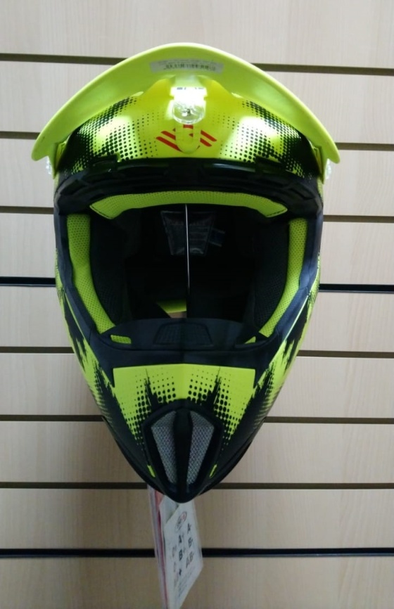 Шлем кросс SHIRO MX-305 SILS Yellow fluo фото 2