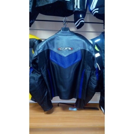 Куртка кожанная BEL спорт Серебристо-синяя фото 2